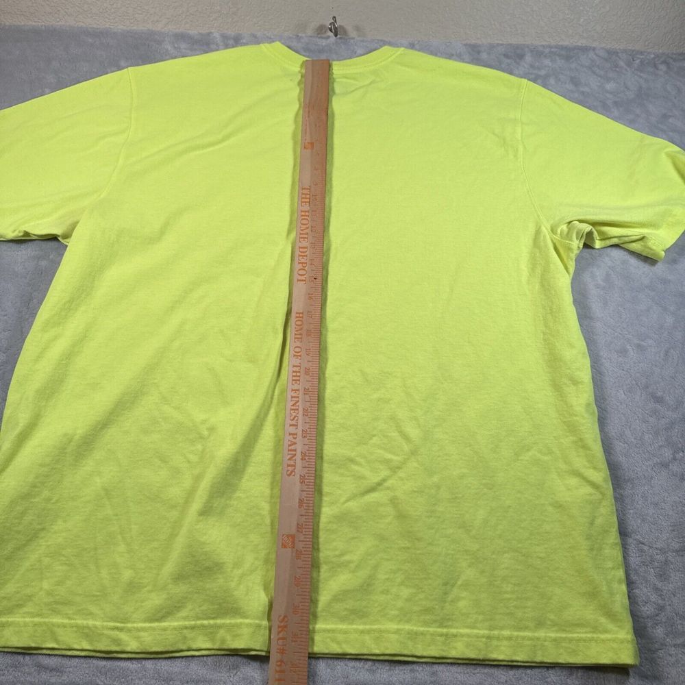 Carhartt T Shirt‎ Men Extra Large Loose Fit Pocket Neon Yellow Work Wear Durable - Picture 11 of 12